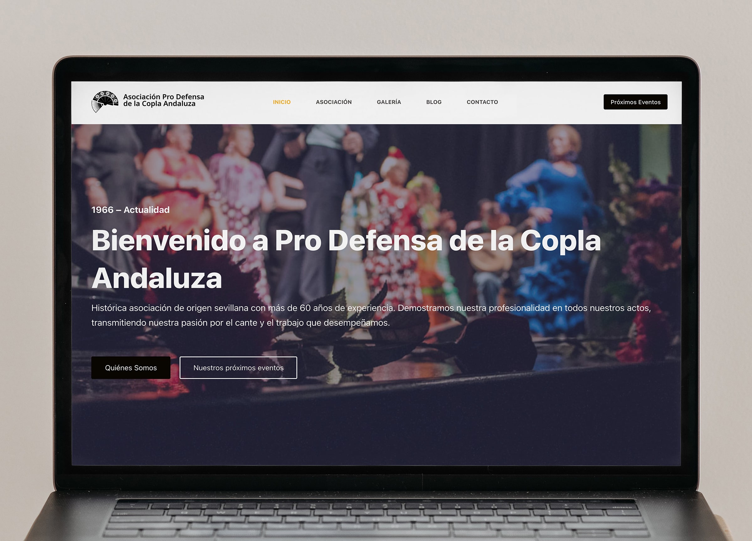Portada Web Asociación Pro Defensa de la Copla Andaluza